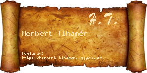 Herbert Tihamér névjegykártya